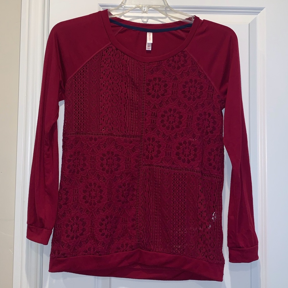 Red Longsleeve Blouse